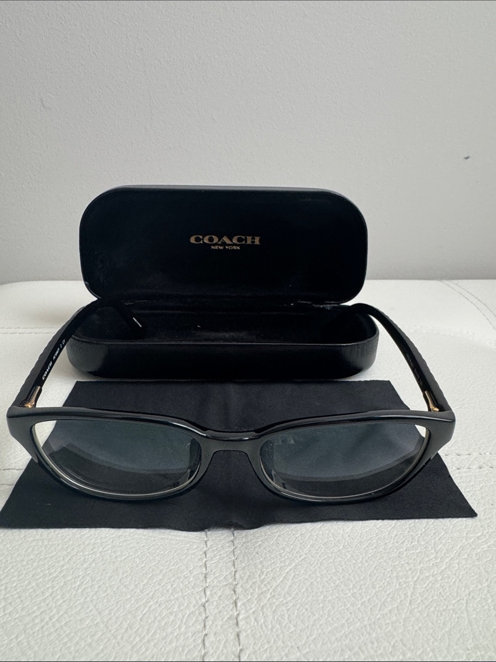 COACH Black Rectangular Optical Glasses